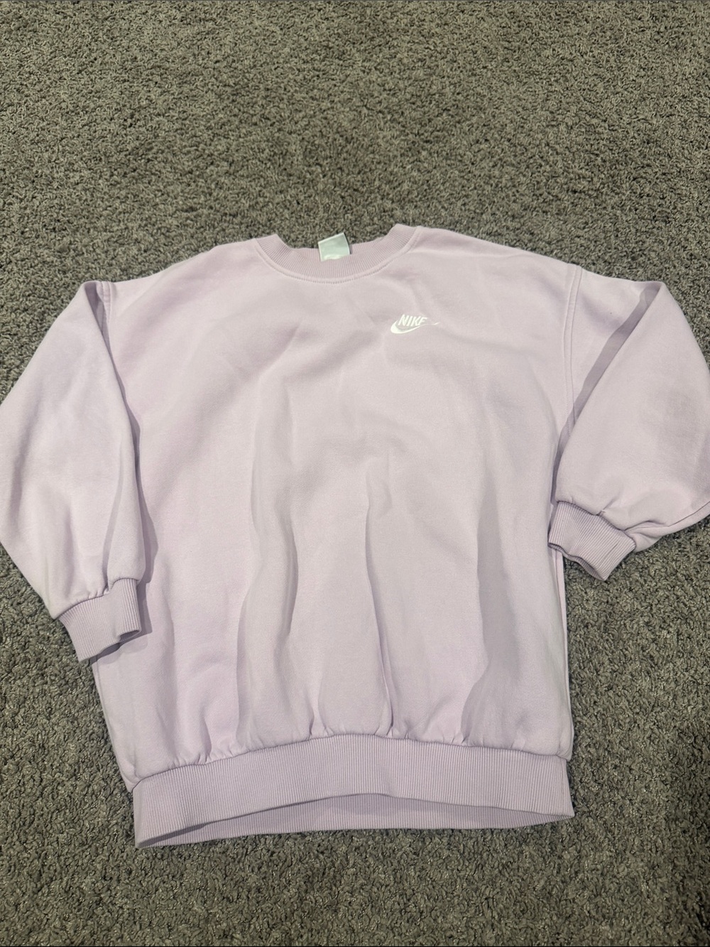 Nike Lavender Crewneck Sweatshirt with White Swoosh